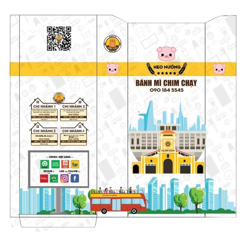 Manufacturer Disposable Wholesale Takeaway Paper Bag Pointed Bottom Bag