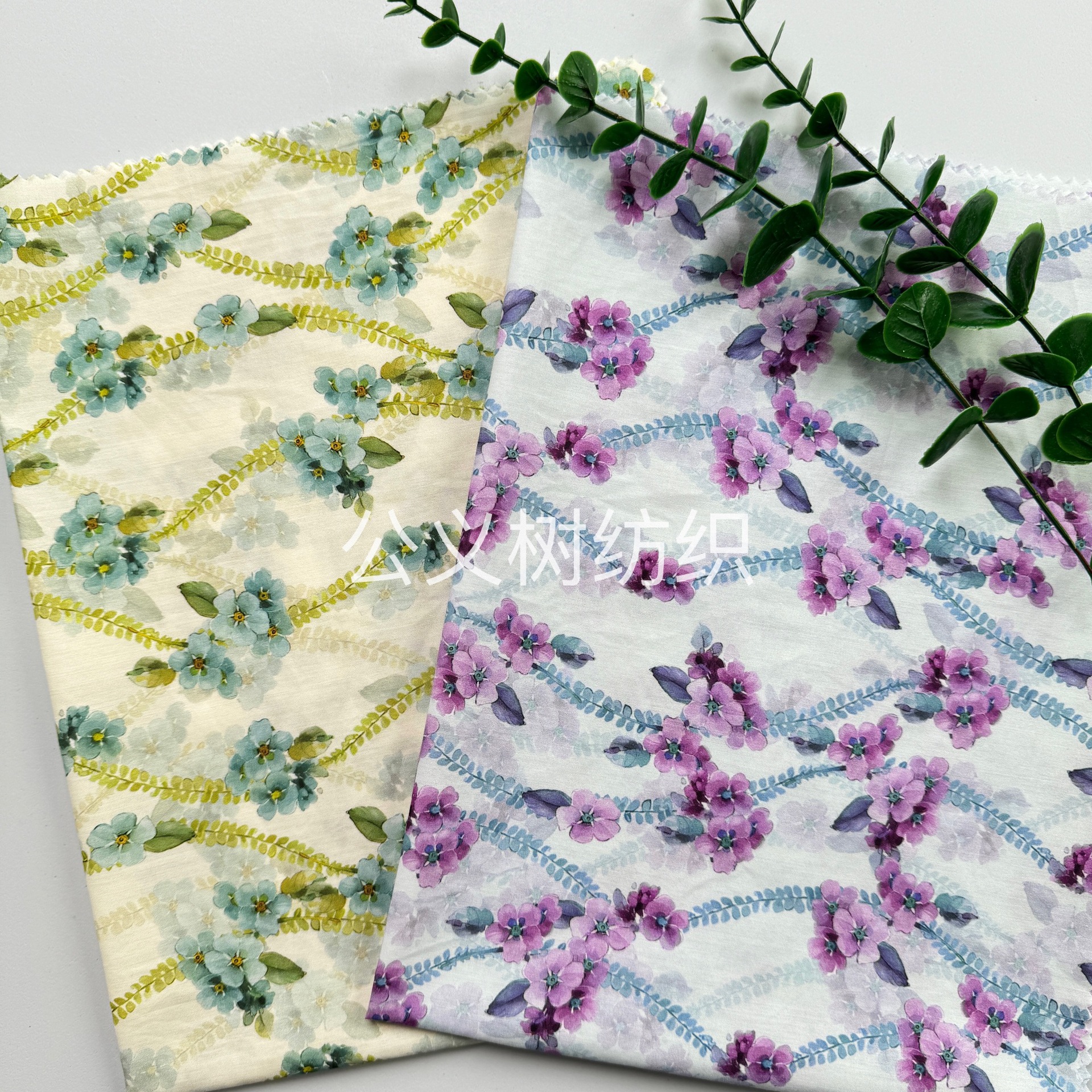 Wave Garment 60 pts Tencase Cotton Digital Direct Jet Fabric High-grade Printed Fabric dress Women's Wear Fabric for Children