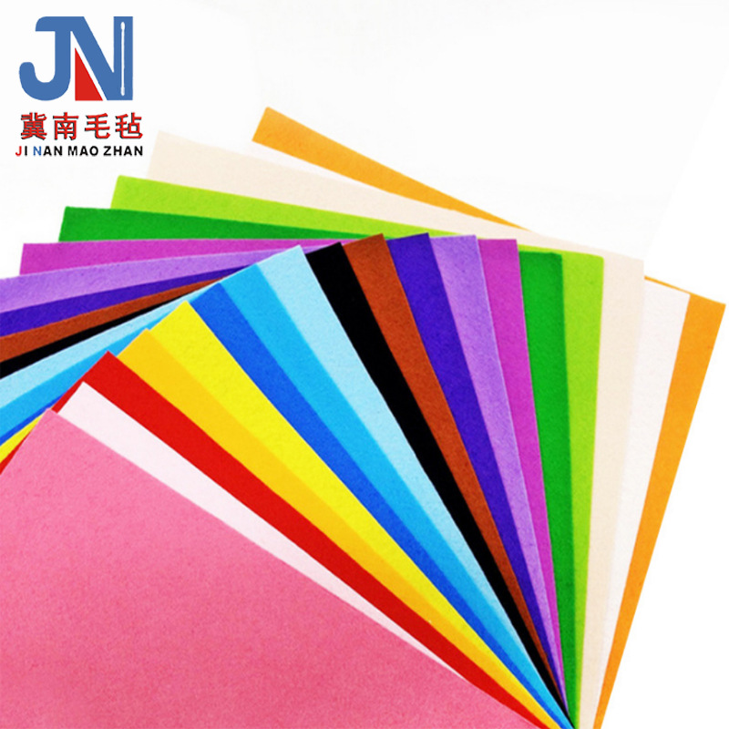Jinan felt factory supplies colored chemical fiber felt cloth needle punched chemical fiber felt cloth embroidered felt cloth