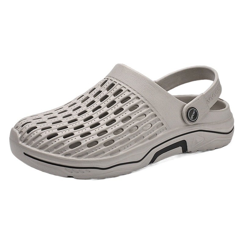 Slippers men's summer trendy men's driving hole sandals outdoor wear dual-use closed toe non-slip beach sandals wholesale