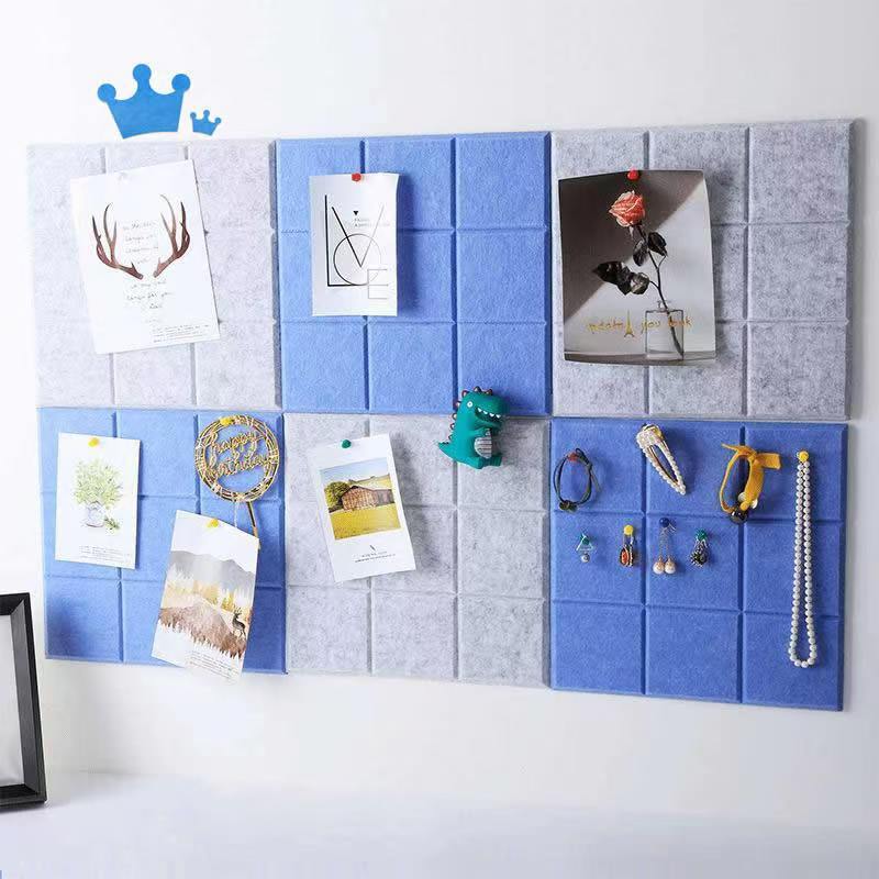 Cross-Border Manufacturer Scandinavian Style Photo Felt Board Wall Stickers Decorative Nine-Square Grids Kindergarten Works Display Wall Without Punching