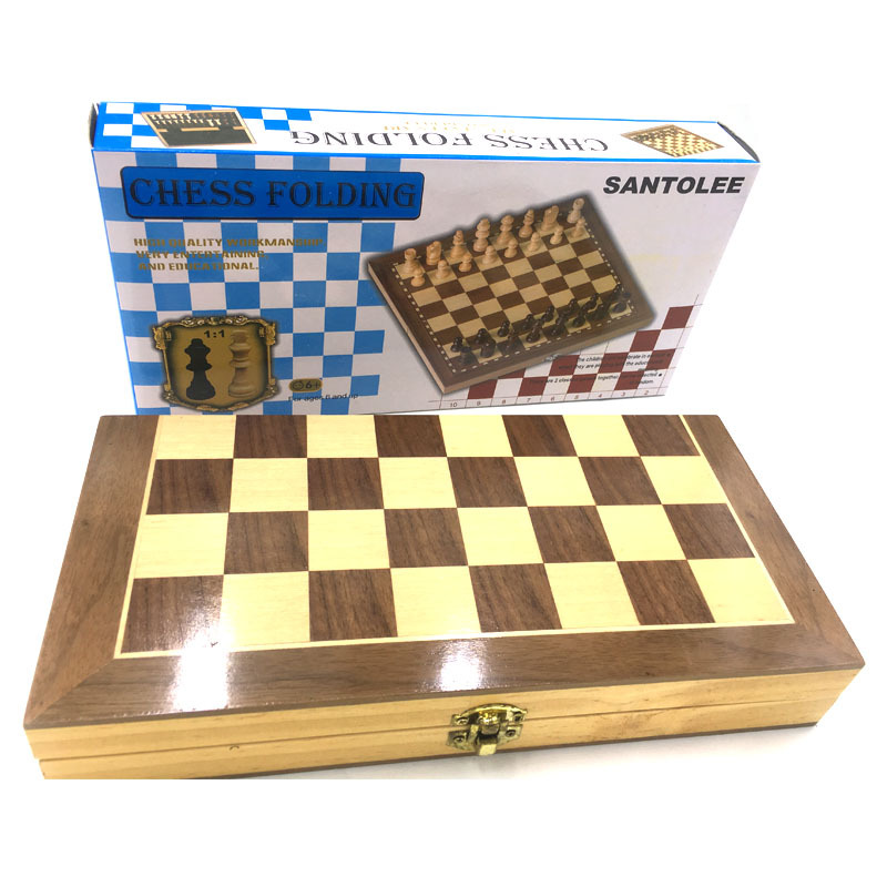 Picture of European and American wooden chess magnetic wooden puzzle chess outdoor leisure chess in stock wholesale foreign trade