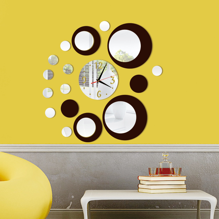 Hot selling creative home background mirror wall stickers DIY acrylic crystal stereo decorative mirror stickers B006