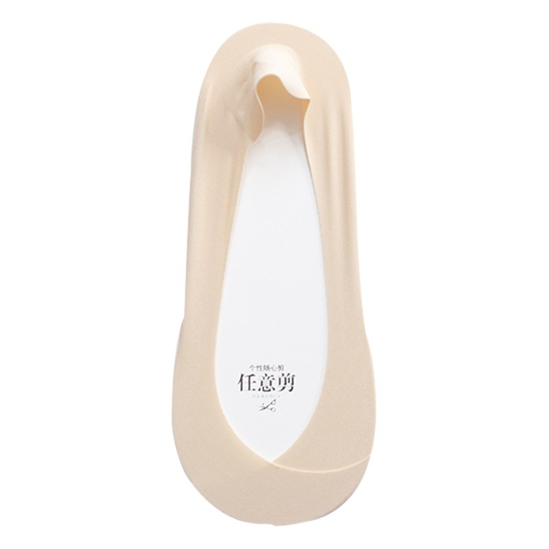 Ice Silk Boat Socks for Women in Summer, Thin Non-Slip, Non-Falling Invisible Socks, Shallow Mouth Cross Mouth Thickeneded Towel Bottom Socks