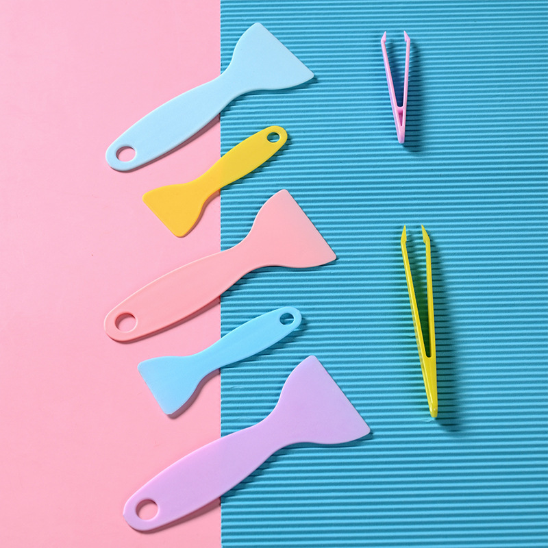 Hand tent auxiliary tool Small shovel macaron color pink blue purple cute release paper practical sticker