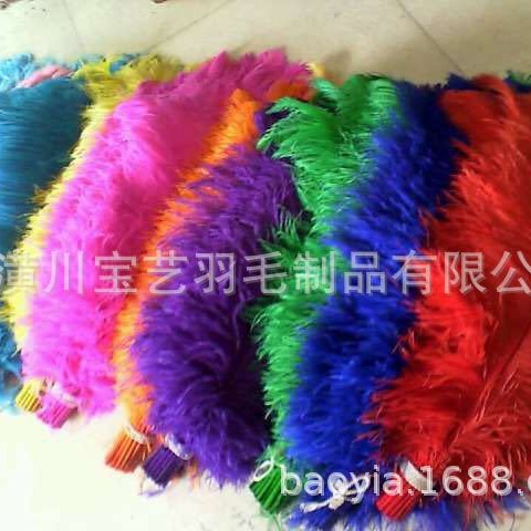 Picture of White ostrich feather 25-30cm natural ostrich feather dyed feather wedding decoration lamp ornament feather