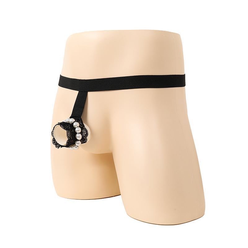 Men's Ribbon Underwear Hollow Out pp Triangle Sex Underwear Europe and America Cross-border Men's Sex Underwear Manufacturers