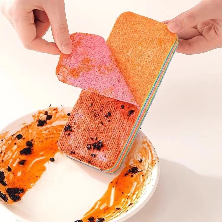 Picture of Cleaning and decontamination tearable multi-layer rainbow rag multi-use rag easy to tear cleaning and degreasing lasagna rag scouring cloth