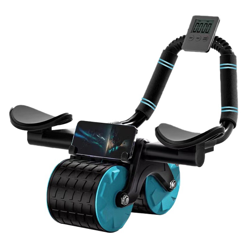 New Household Flat Abdominal Wheel Flat Support Training Aid Men's Fitness Automatic Rebound Abdominal Roller