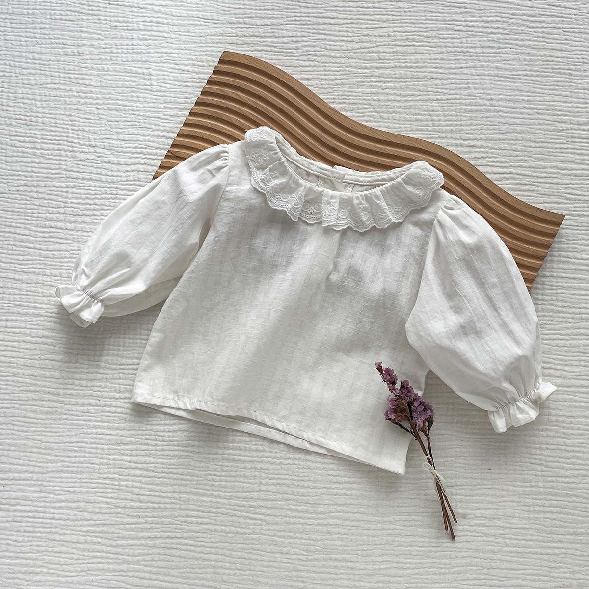 Picture of Baby spring clothes small floral strap romper female baby Korean Long Sleeve Princess romper two-piece newborn clothes