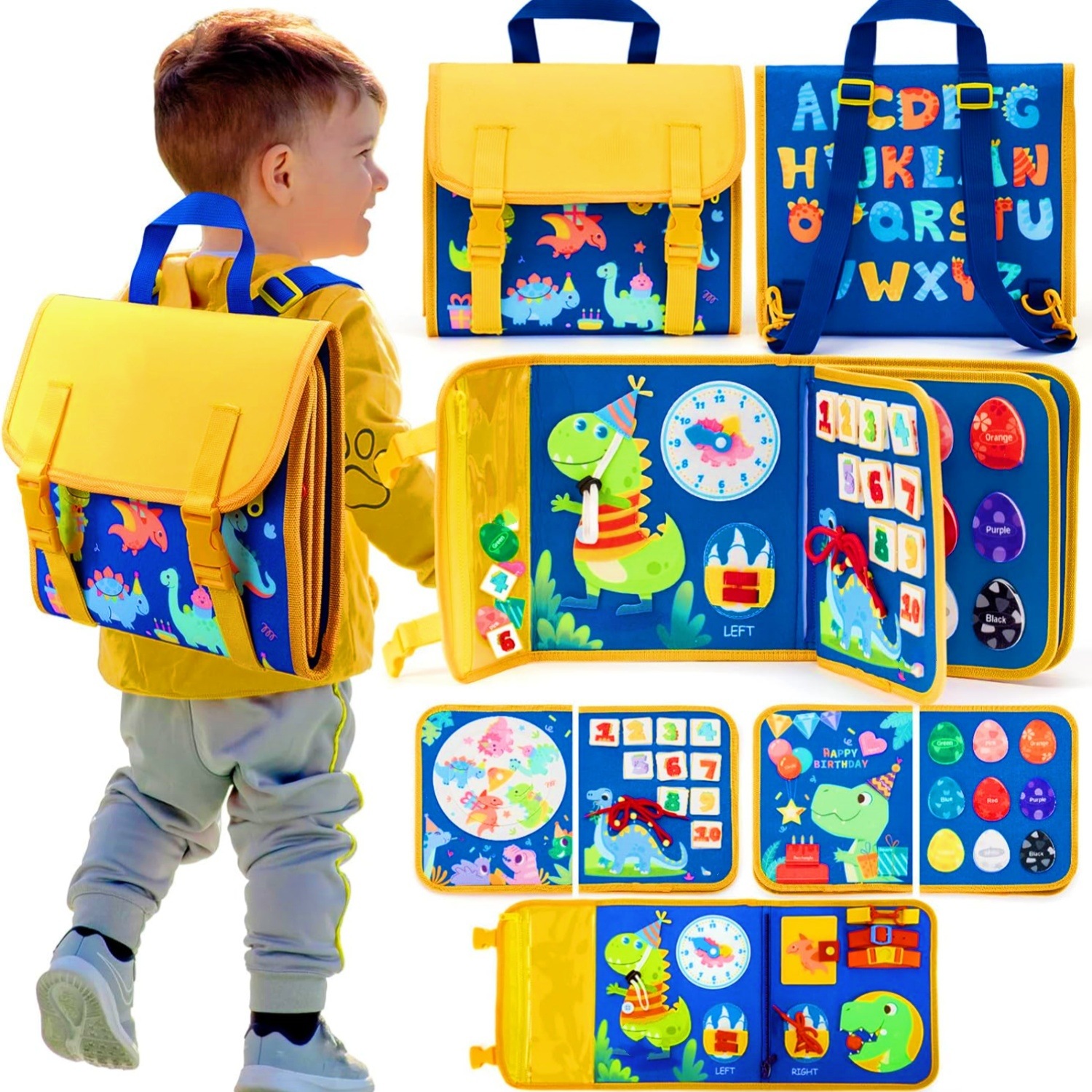 New Cross-Border Kidsren's Felt Busy Board Montessori Teaching Aids Life Skills Learning Dressing Early Education Toddler Learning Board