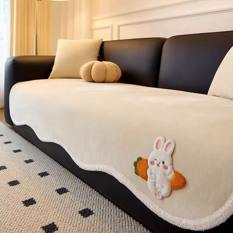 Chenille Hand-Cut Special Asymmetrical Sofa Cushion, One-Piece Four-Season Universal High-Grade Anti-Slip Cushion