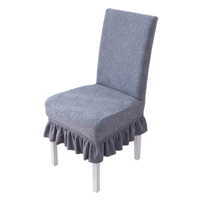 Cross-border jacquard chair cover conjoined elastic seat cover hotel banquet hotel chair cover all-inclusive thickened chair cover