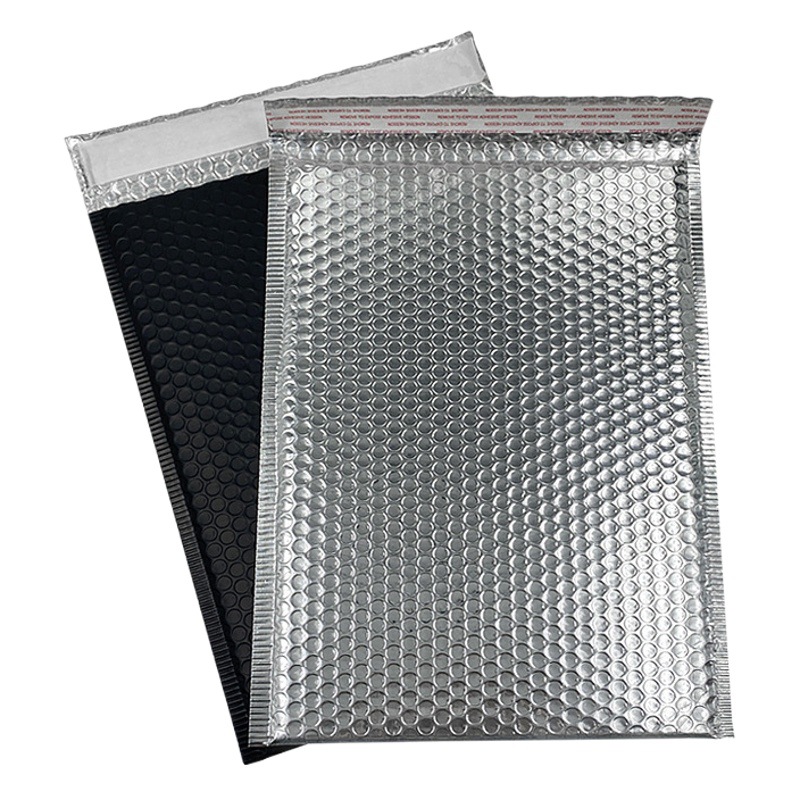 Silver Aluminized Film Bubble Bag Laser Pearlescent Film Envelope Packaging Bag Waterproof Express Packaging Material Gift Bag Gift