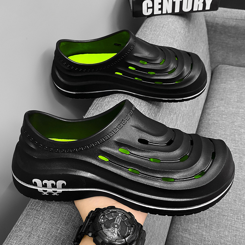 Factory Ready-Made Men's Sandals, Men's Bag Heels, Men's Clogs, Personalized Street Wear, New Style, Breathable Driving Wholesale