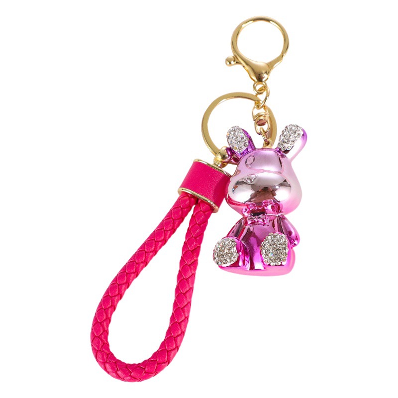 Electroplated Bear Acrylic Keychain Bag Pendant Cartoon Children's Day Gift Key Chain Gift Hanging Ornaments