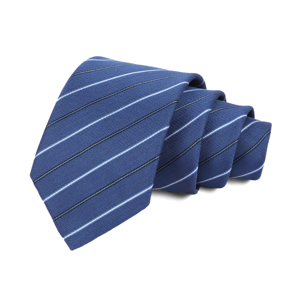 Picture of Men's Tie Business Casual Stripesd Tie 8cm Polyester Jacquard Embroider Print Tie Wholesale Formal Wear