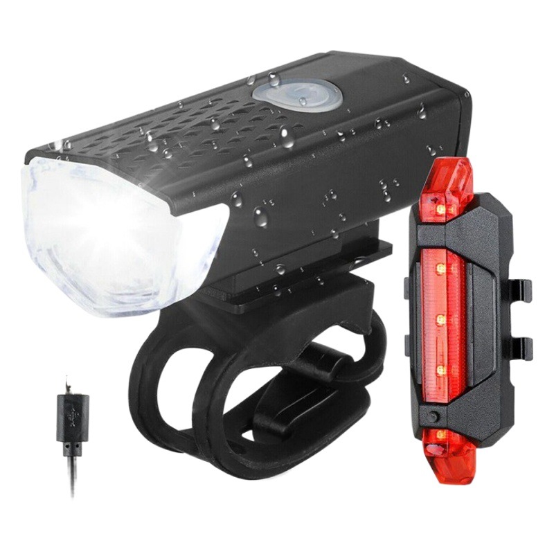 Bicycle Light Headlight Night Ride USB Charging Highlight LED Light Mountain Bike Headlight Equipment Headlight