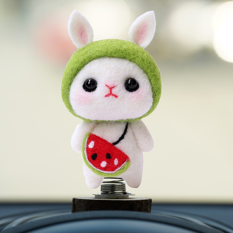 Picture of Little White Rabbit adult handmade diy creative gift hands-on sewing homemade material package wool felt pokes