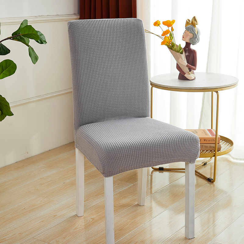 Picture of Plaid Polar Fleece Thickeneded One-Piece Elastic Hotel Restaurant Chair Cover Anti-Fouling Stool Cover Chair Cover