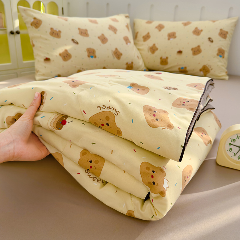 Picture of ClAss A WAshed Cotton Summer Cool Quilt ins Style Summer Soy Fiber Summer Quilt MAchine WAshAble Skin-friendly Air-conditioned Quilt WholesAle Group PurchAse