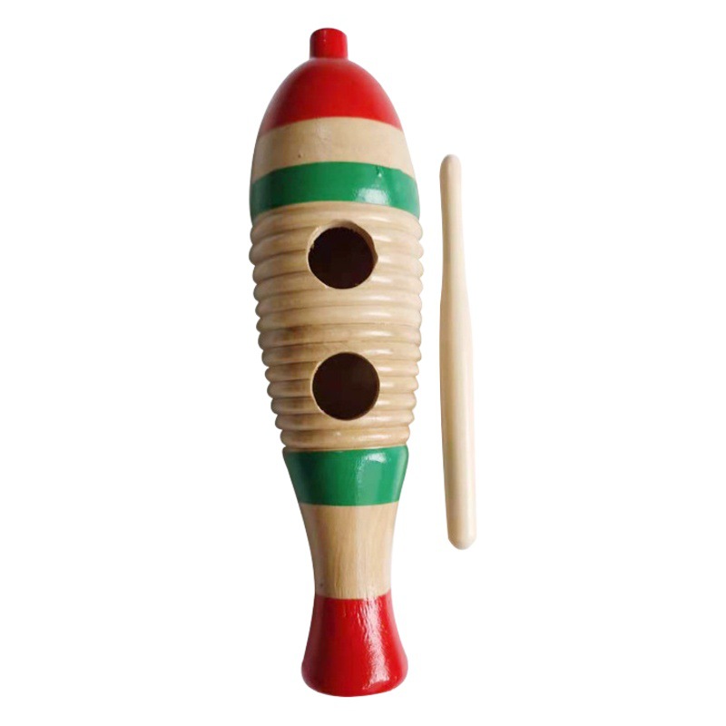 Orff musical instrument fish frog music classroom teaching aids shaving fish frog tube kindergarten school wooden fish frog