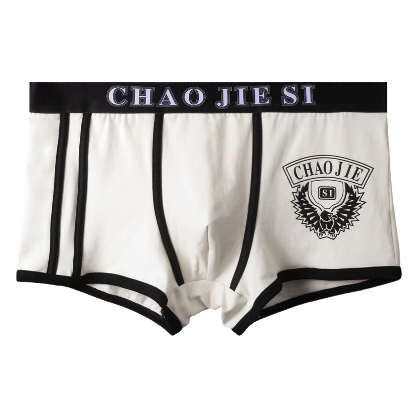 Men's Underwear Cotton Korean Style Boxers Sports Personalized Mid-Waist Boxer Trendy Summer Soft and Comfortable Boxer Pants