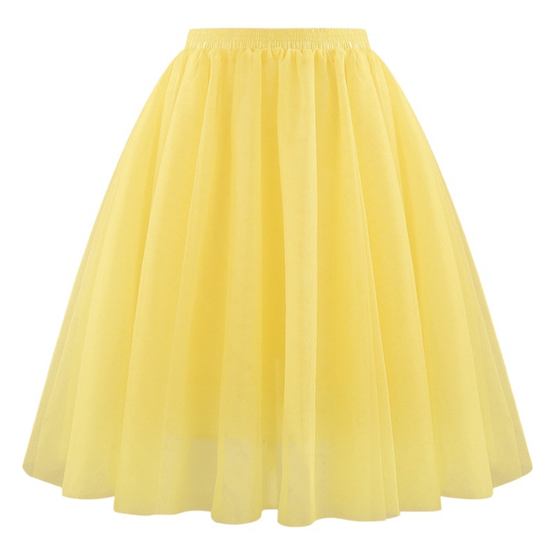 Amazon's New Skirt Women's Spring and Summer Trendy Fairy Style Large Size Mesh Tutu Skirt Large Size Slimming