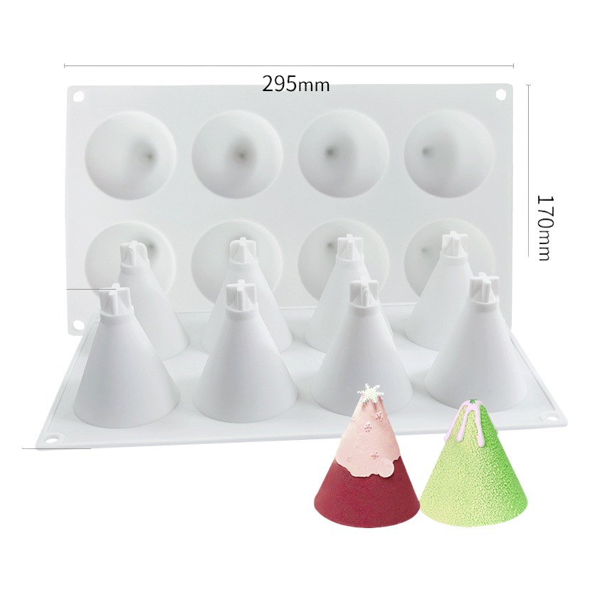 Three letters 8 even Christmas tree mousse silicone mold DIY French Christmas Mousse chocolate alms cake baking mold