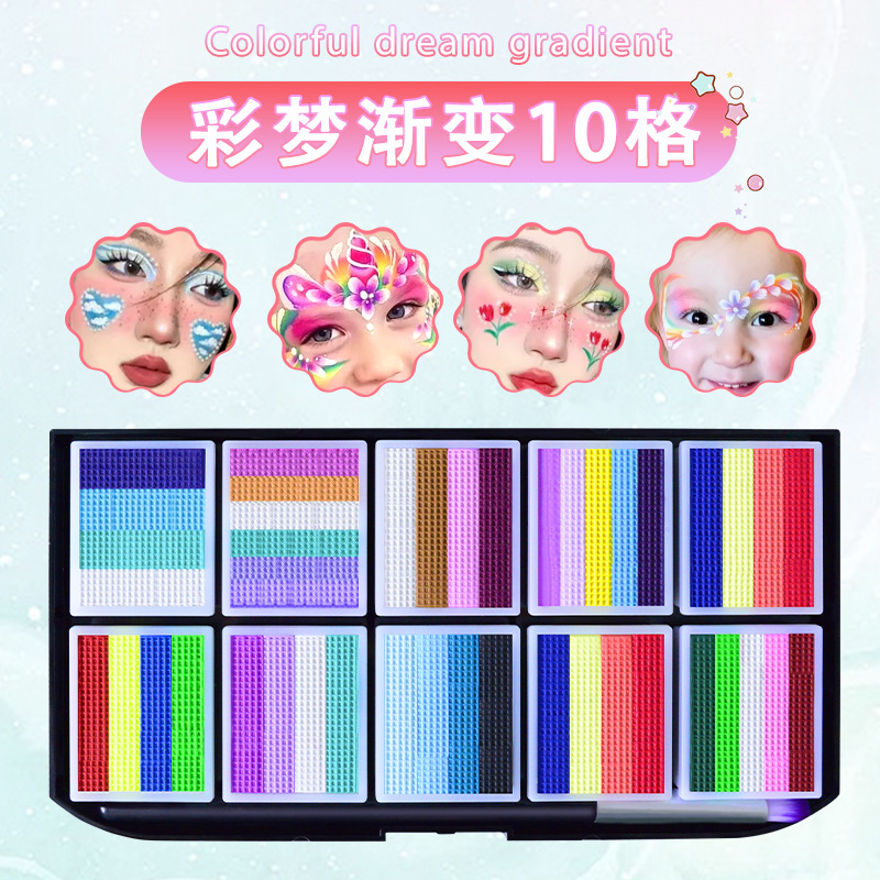 Picture of Children's Human Face Painting suit Festival Comic-Con Makeup 3D Painting Pigments Water-soluble Washable Pigments