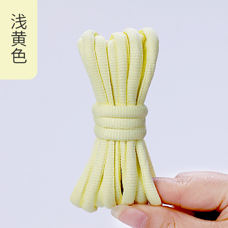 Picture of Wild elephant wholesale semicircle shoelace basketball shoes sneaker casual shoes shoelace black and white blue color oval shoelace rope
