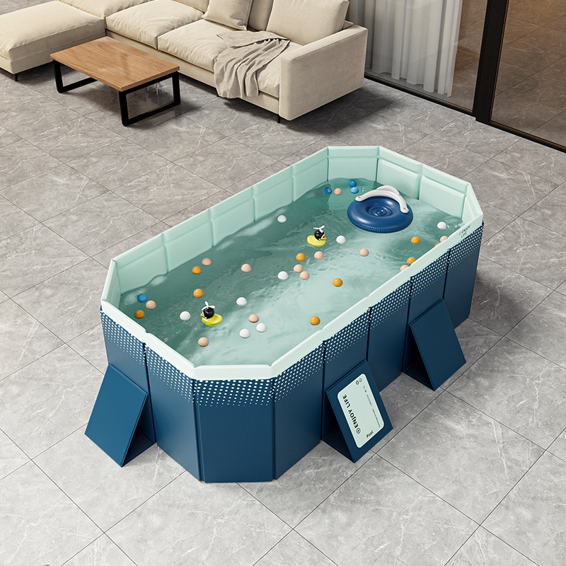 Picture of Swimming Pool Thickened Wear-resistant Installation-free Swimming Pool Outdoor Non-inflatable Foldable Paddling Pool Children's Household Pool