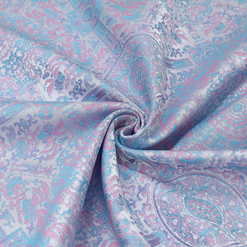 Picture of Brilliantly Colorful Dunhuang Baoxianghua Chinese Style New Chinese Style Jacquard Cloth Imitation Song Brocade Jacquard Hanfu Clothing Fabric