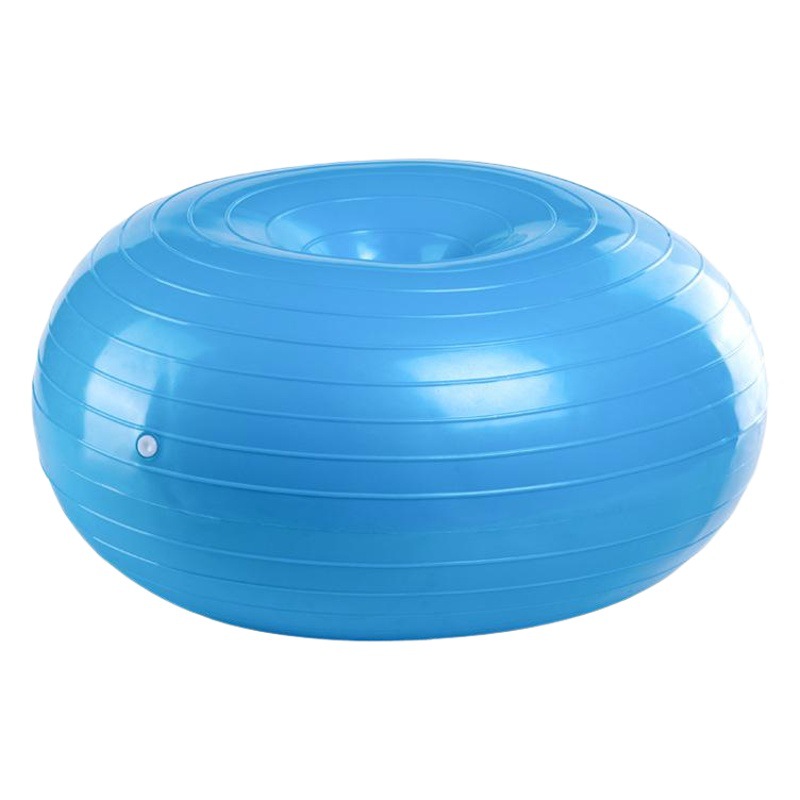 50cm Donut Yoga Ball Thickeneded Explosion-Proof Apple Ball Hemisphere Yoga Fitness Ball Inflatable Balance Non-Slip