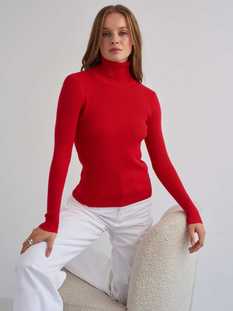 Picture of Cross-Border Turtleneck Knitwear Knitted Bottoming Shirt European and American 2025 Amazon Autumn Knitwear Turtleneck Pullover Knitwear for Women