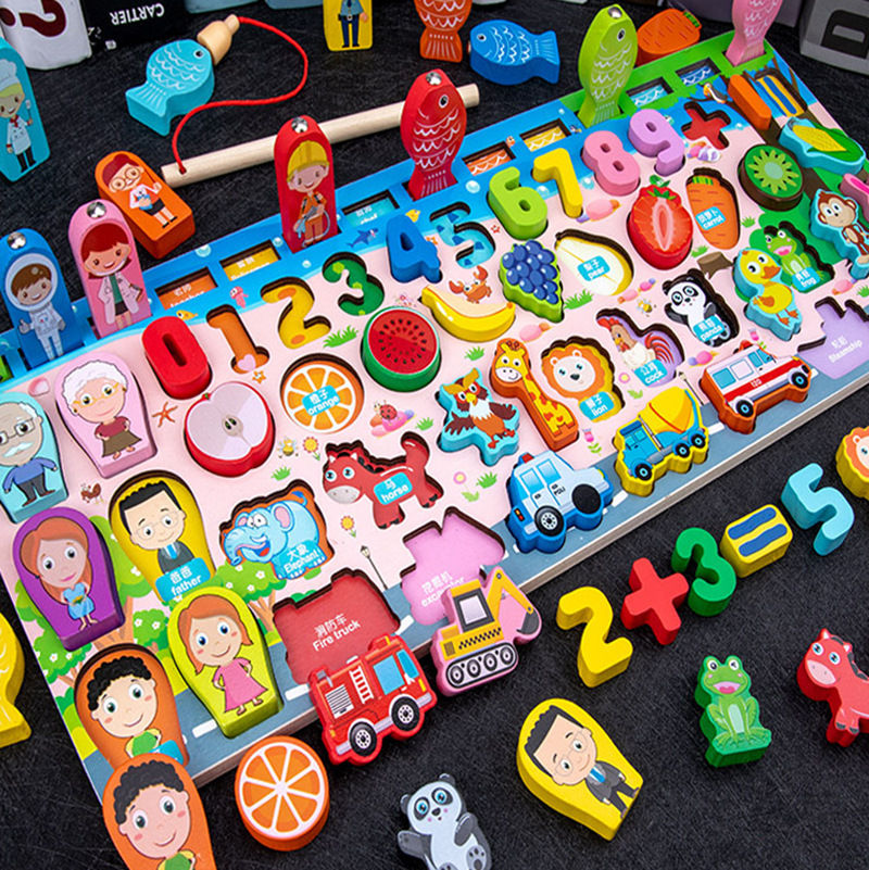 Children's Digital building blocks early education puzzle intelligence development 1-2 years old 3 baby logarithmic board toys boys and girls