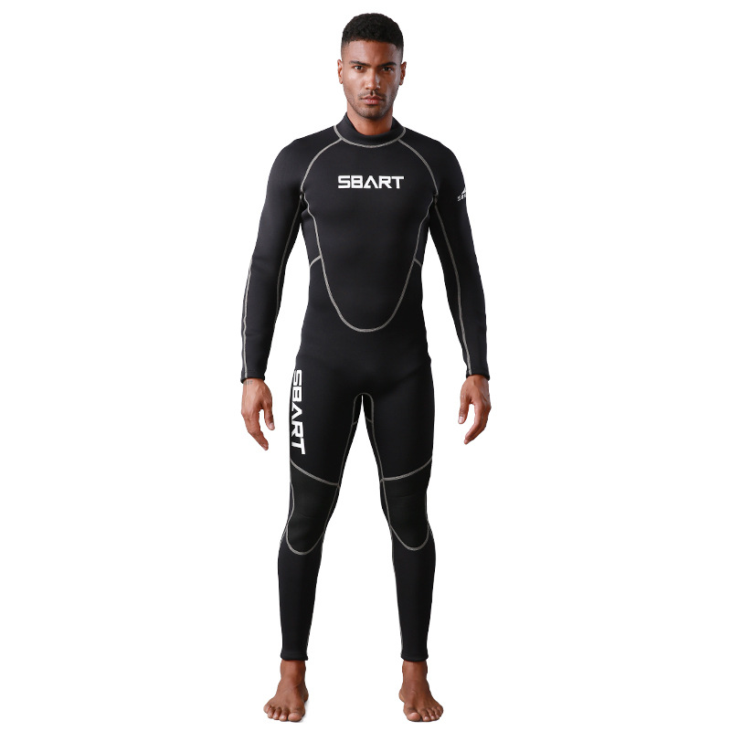 Picture of Shark Bart One-Piece Wetsuit 3mm Wet Suit Warm and Cold-Proof Snorkeling Suit Winter Swimsuit Wetsuit Men's Surfing Suit