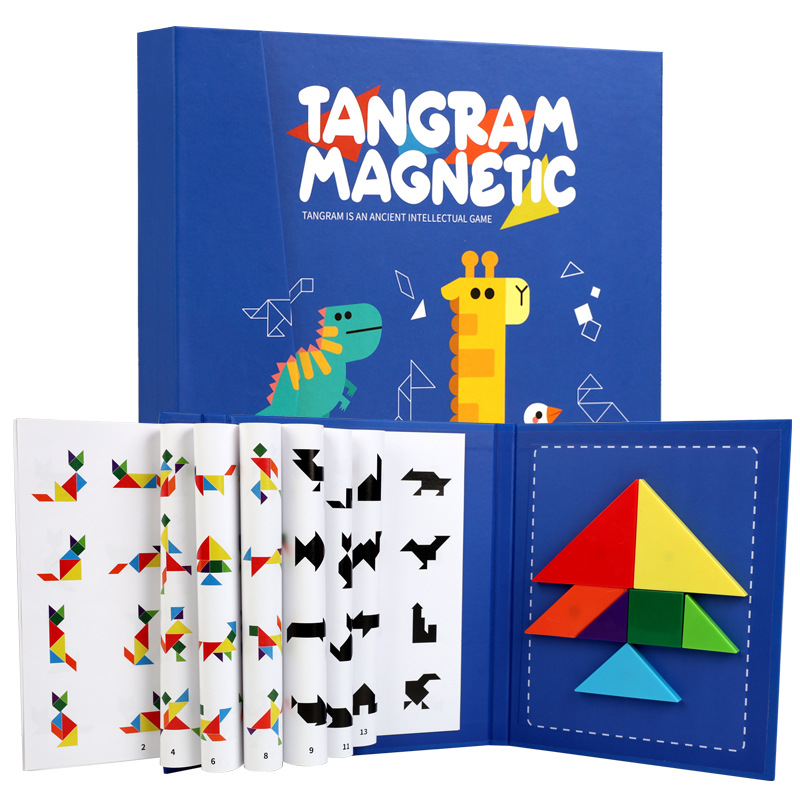 Picture of Magnetic jigsaw puzzle children's jigsaw puzzle primary school students first grade colorful jigsaw puzzle early childhood education educational wooden toys