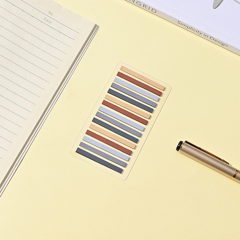 Picture of Extremely fine post-it notes for students to read key marks retro transparent note stickers ins combination PET index stickers wholesale