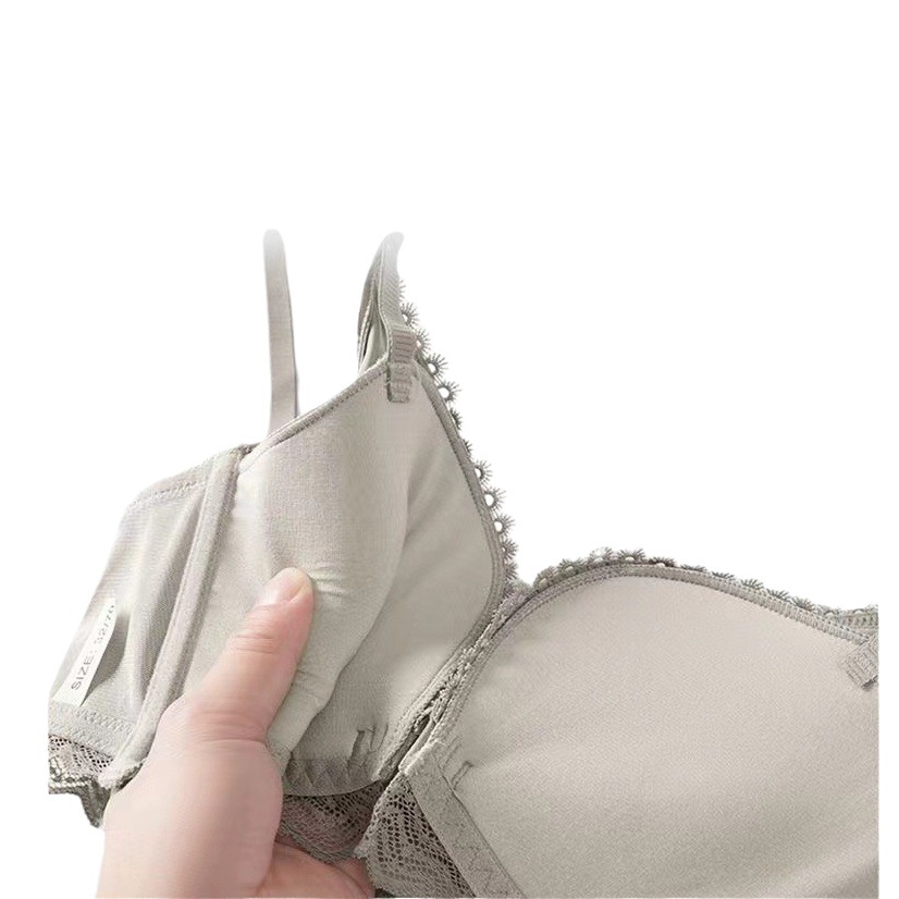 Sexy Front Buckle Underwear Women's Small Chest Push-up Thickened Big Breast Anti-sagging No-steel Ring Bra
