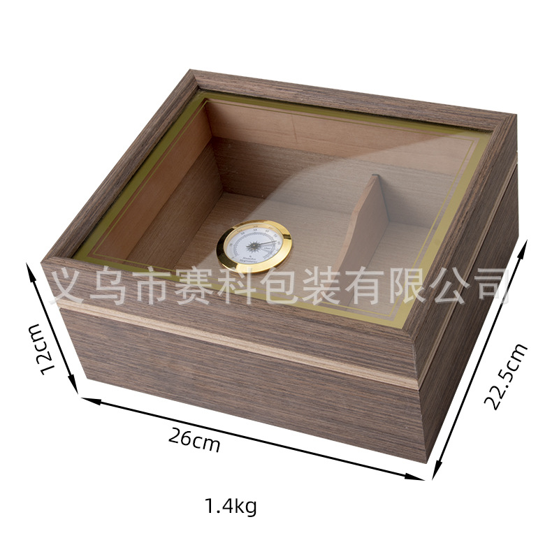 Picture of Spot Wholesale Heightened Wooden Cigar Insulation Storage Box Collection Moisturizing Box Cedar Wood Wooden Cigar Box
