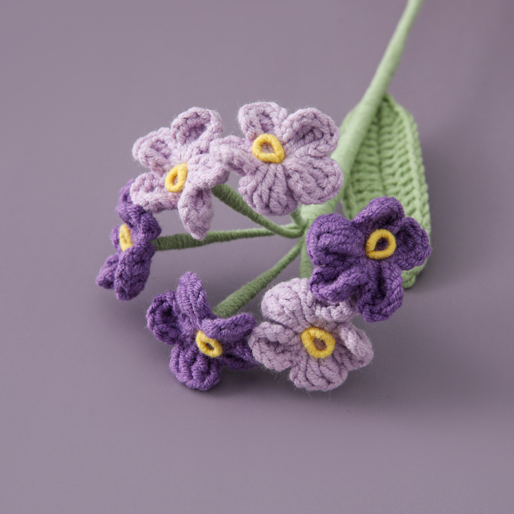 Picture of Small fresh hand-woven snow Phil wire gradient color forget-me-not flower branches for teachers, girlfriends, relatives and friends finished flowers