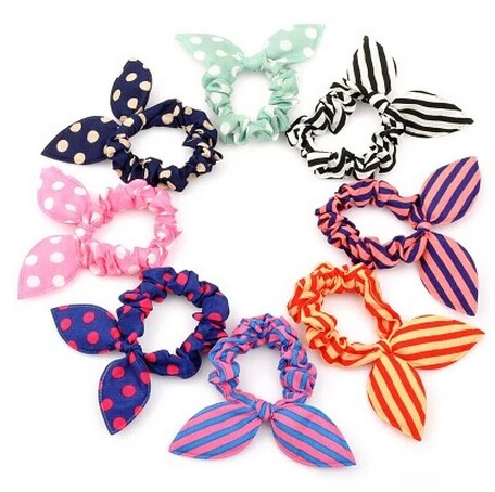 Picture of Wholesale Korean Style Rabbit Ears Hair Band Headband Bow Hair Band Polka Dot Rabbit Ears Hair Accessories 2 Yuan Store Jewelry Gifts