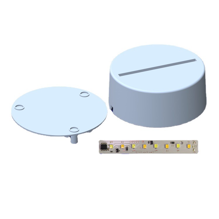 Picture of Wholesale explosions round 3D night light base wire acrylic three-color lamp board 3d night light lamp holder shell finished product