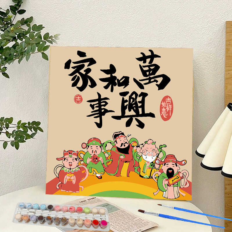 Picture of Digital oil painting landscape Dafen village hand-painted mathematical oil painting coloring painting oil painting flowers flower oil painting wholesale