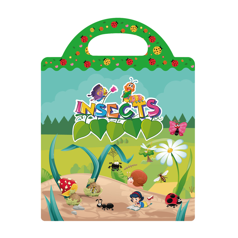 Picture of Cross-border DIY fun children's scene sticker book early education concentration training can be moved repeatedly paste quiet book