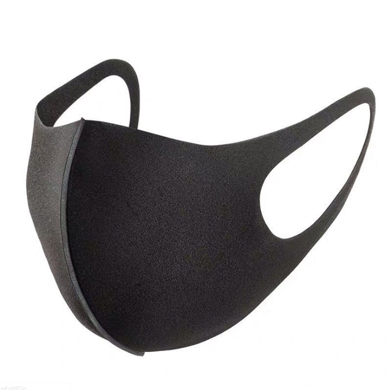 Picture of Dustproof Ice Silk Cotton Knitted Mask Black Wholesale Women's Spring and Summer Sunscreen Smog Breathable Washable 3D Mask