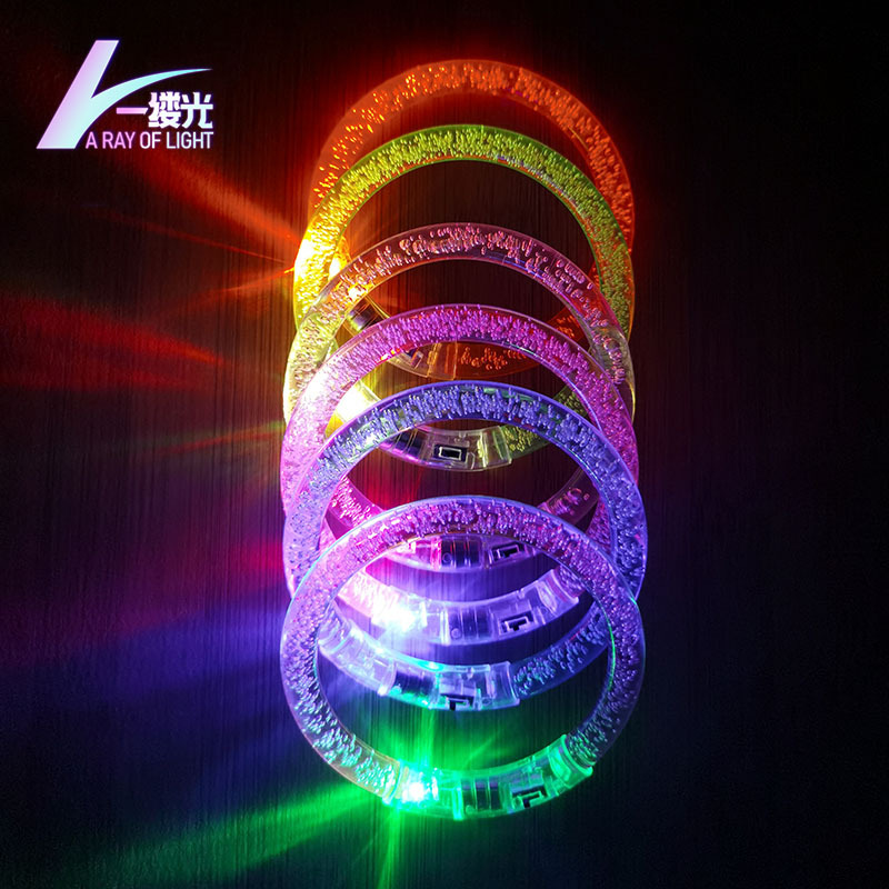 Picture of Cross-border acrylic bracelet led flash bubble fluorescent bracelet luminous bracelet toy concert support props