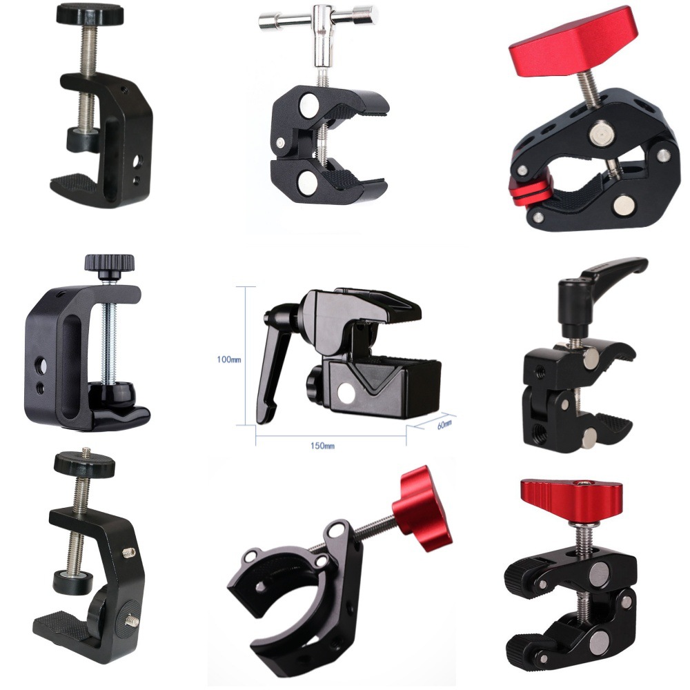 Picture of Lamp stand magic arm C strong clamp bicycle pipe clamp photography crab clamp desktop strange hand mechanical arm crab clamp clamp