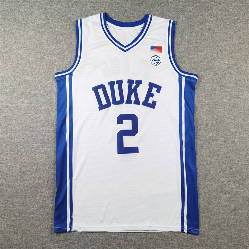 Embroidered Basketball Suit Duke 2 Flagg DUKE University FLAGG basketball jersey